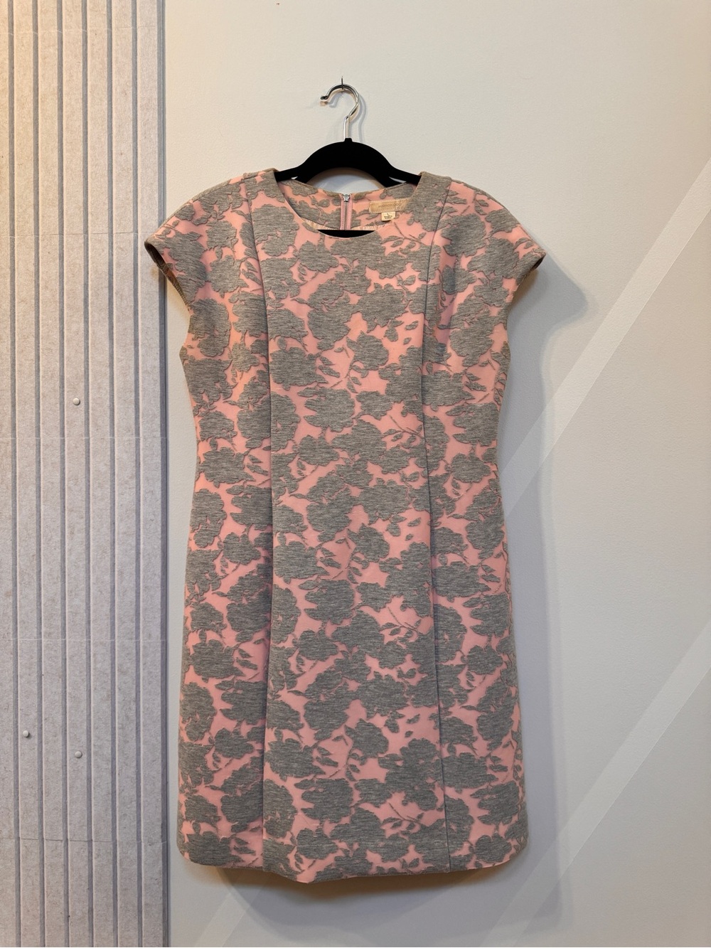Mignon Pink and Gray Floral Shift Dress